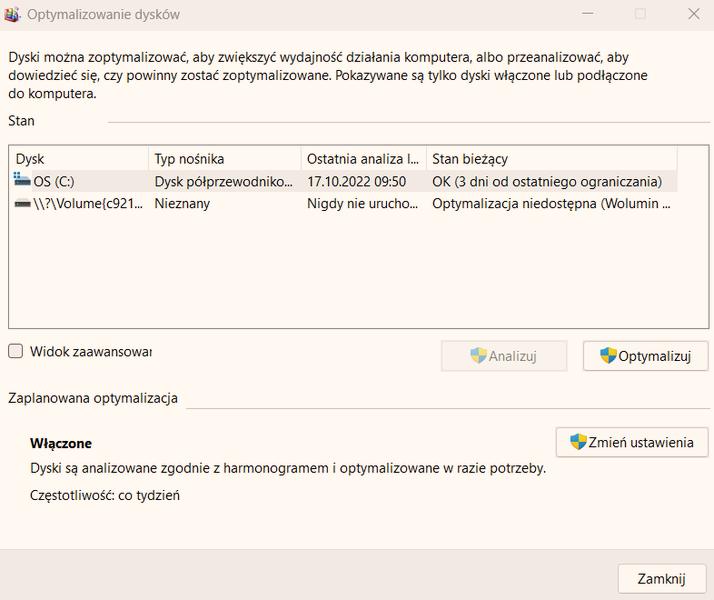 Przyspieszenie działania komputera