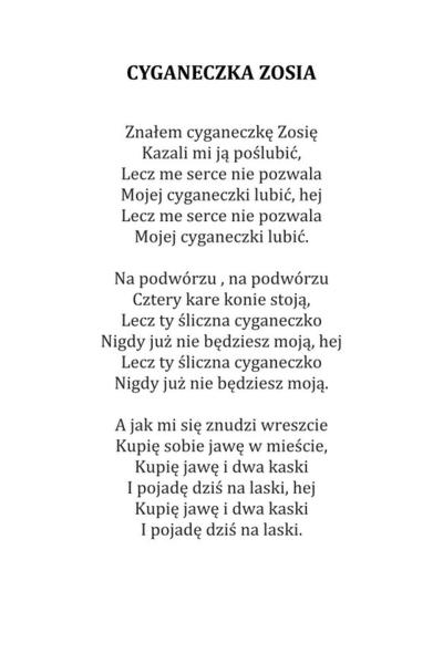 Historia Cyganeczki Zosi