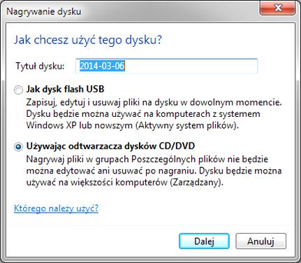 Nagrywanie płyt CD